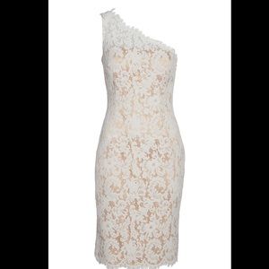 Eliza J lace one shoulder dress